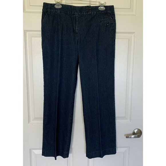 Cato Women’s Jeans Size 12 Petite Blue Dark Wash Straight Leg - Picture 1 of 6